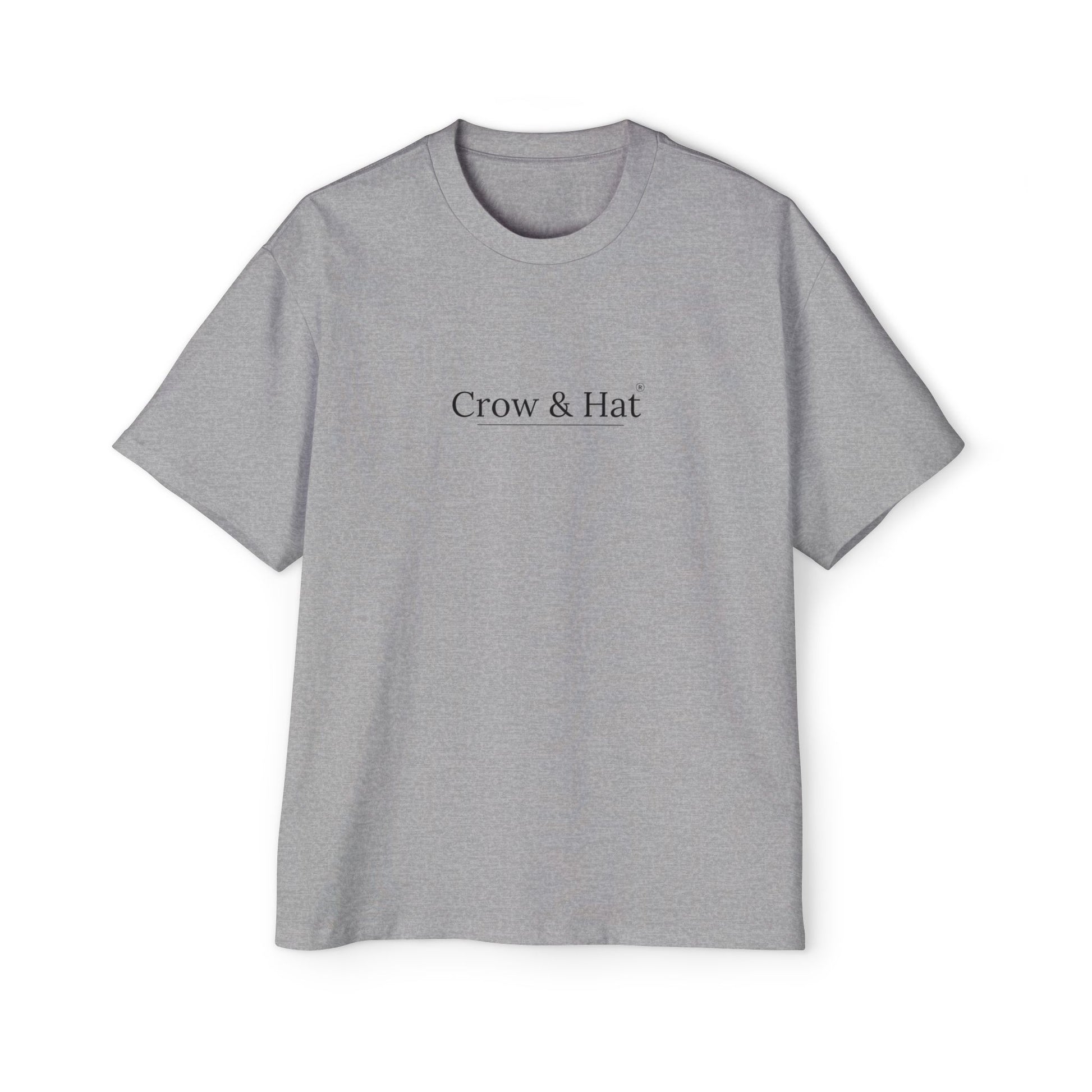 Crow and Hat Oversized Heavyweight T-Shirt (Men's) Printify