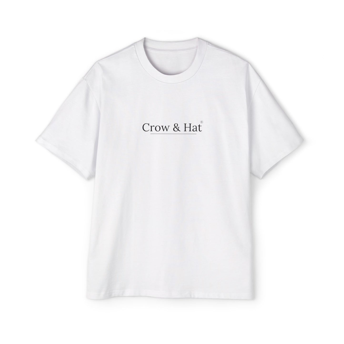 Crow and Hat Oversized Heavyweight T-Shirt (Men's) Printify