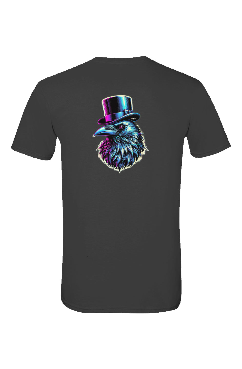 Men's Crow and Hat, popular promoted britsh Clothes designer. Onlyfans style text with large print on the rear. Bold glitched effect Crow in a Top Hat with arrows. Colours are blues greens and yellows. Rear print Crow and Hat. Westminster Vault website. Westminster Vault has the best Streetwear Clothing  designs. Viral Artist merch and funny t-shirt gift ideas for men and women. UK Company British Owned Available on Google, Facebook, Instagram Snapchat and Tiktok. WestminsterVault.com,