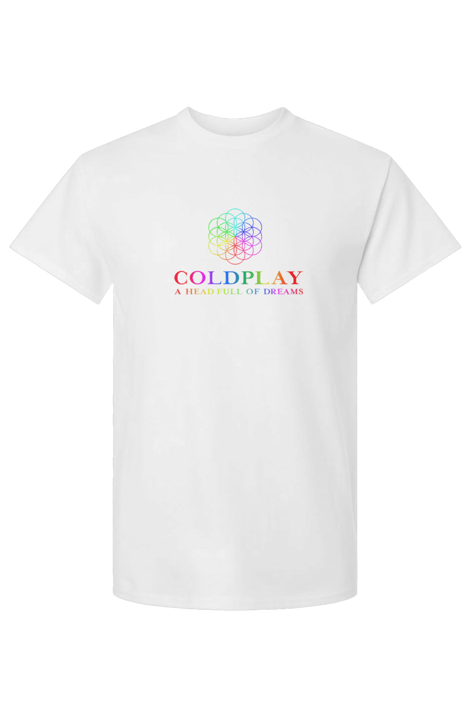 Coldplay Tour T-Shirt (Men's). In Pink, Blue, White, Grey. Multicoloured rainbow style Coldplay logo. New cool t-shirt for Coldplay fans and gift for tour attendees. Westminster Vault has the best Streetwear Clothing  designs. Viral Artist merch and funny t-shirt gift ideas for men and women. UK Company British Owned Available on Google, Facebook, Instagram Snapchat and Tiktok. WestminsterVault.com