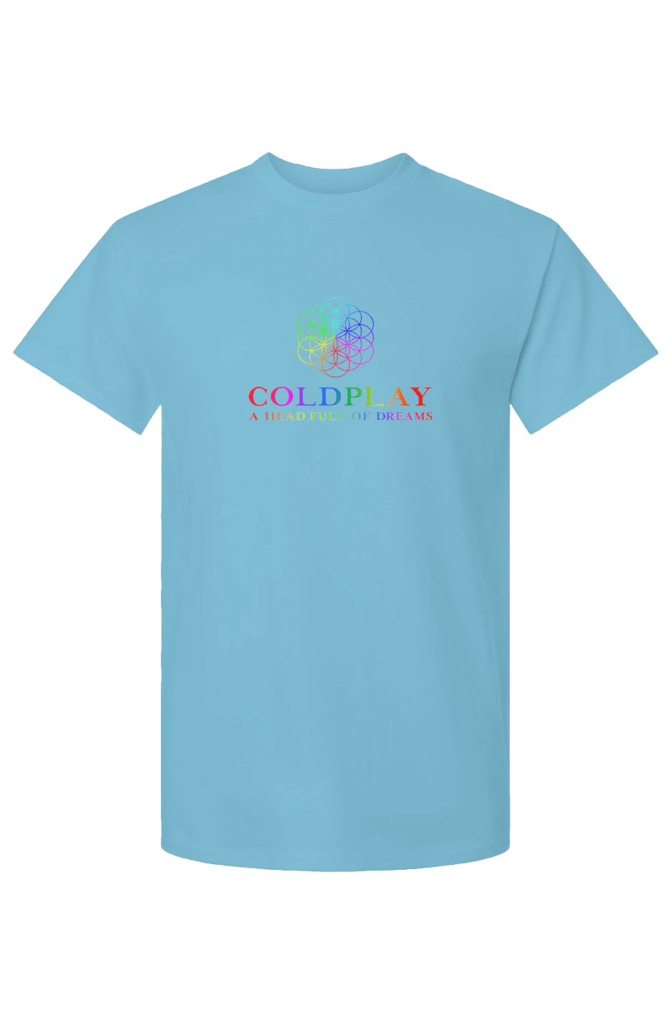 Coldplay Tour T-Shirt (Women's). In Pink, Blue, White, Grey. Multicoloured rainbow style Coldplay logo. New cool t-shirt for Coldplay fans and gifts for tour attendees. Westminster Vault has the best Streetwear Clothing  designs. Viral Artist merch and funny t-shirt gift ideas for men and women. UK Company British Owned Available on Google, Facebook, Instagram Snapchat and Tiktok. WestminsterVault.com