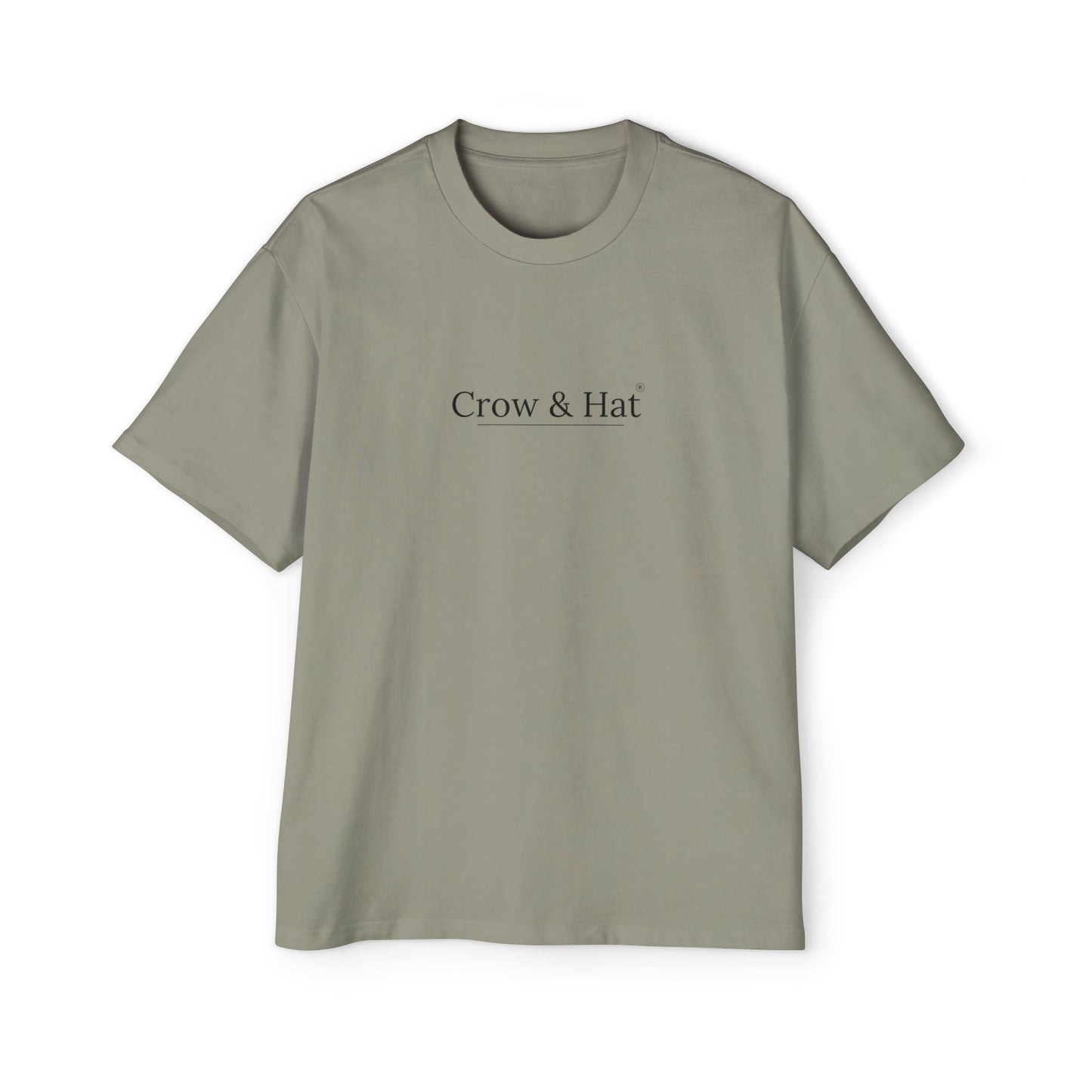 Crow and Hat Oversized Heavyweight T-Shirt (Men's) Printify