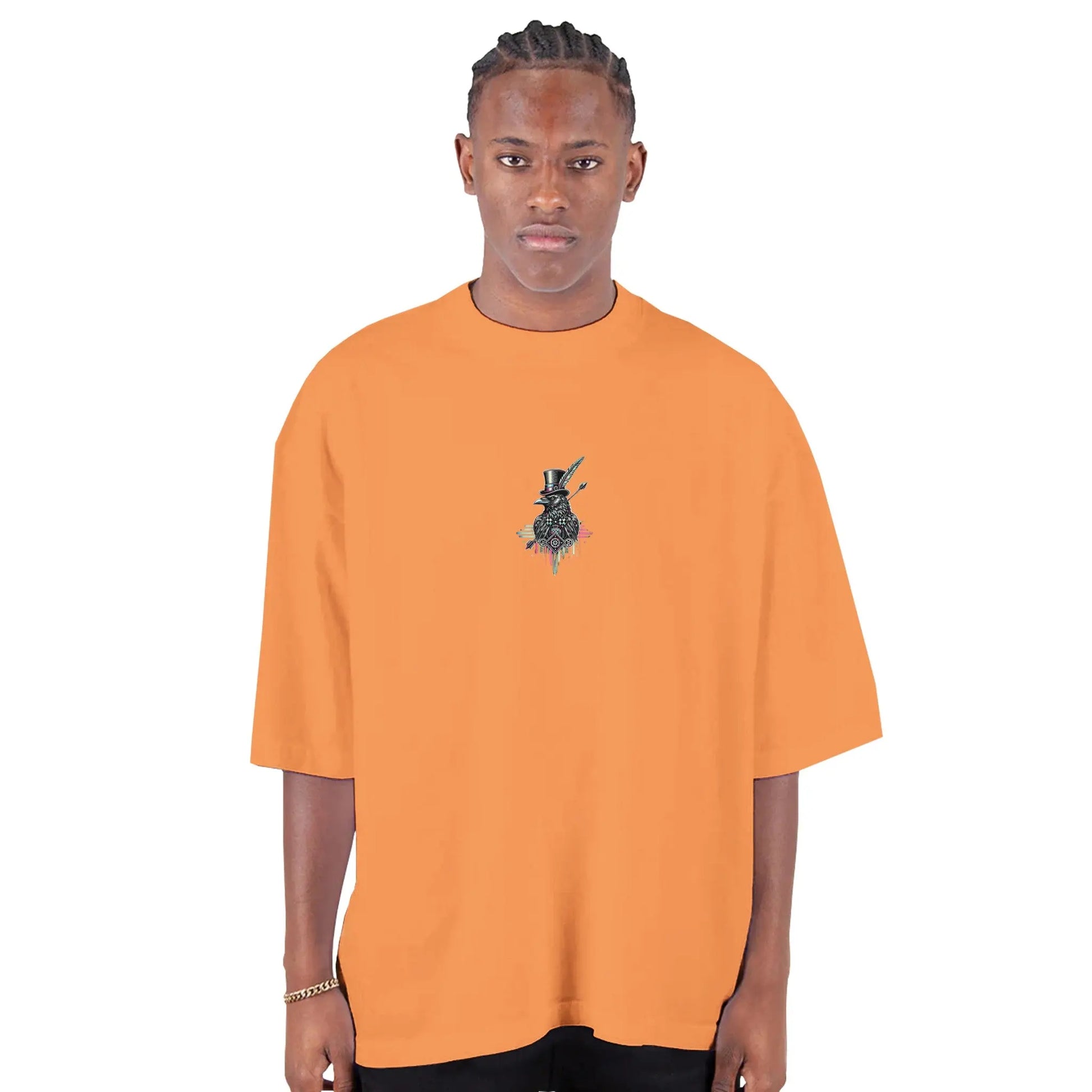 Crow and Hat Oversized Drop-Shoulder Crewneck T-Shirt (Men's) Westminster Vault