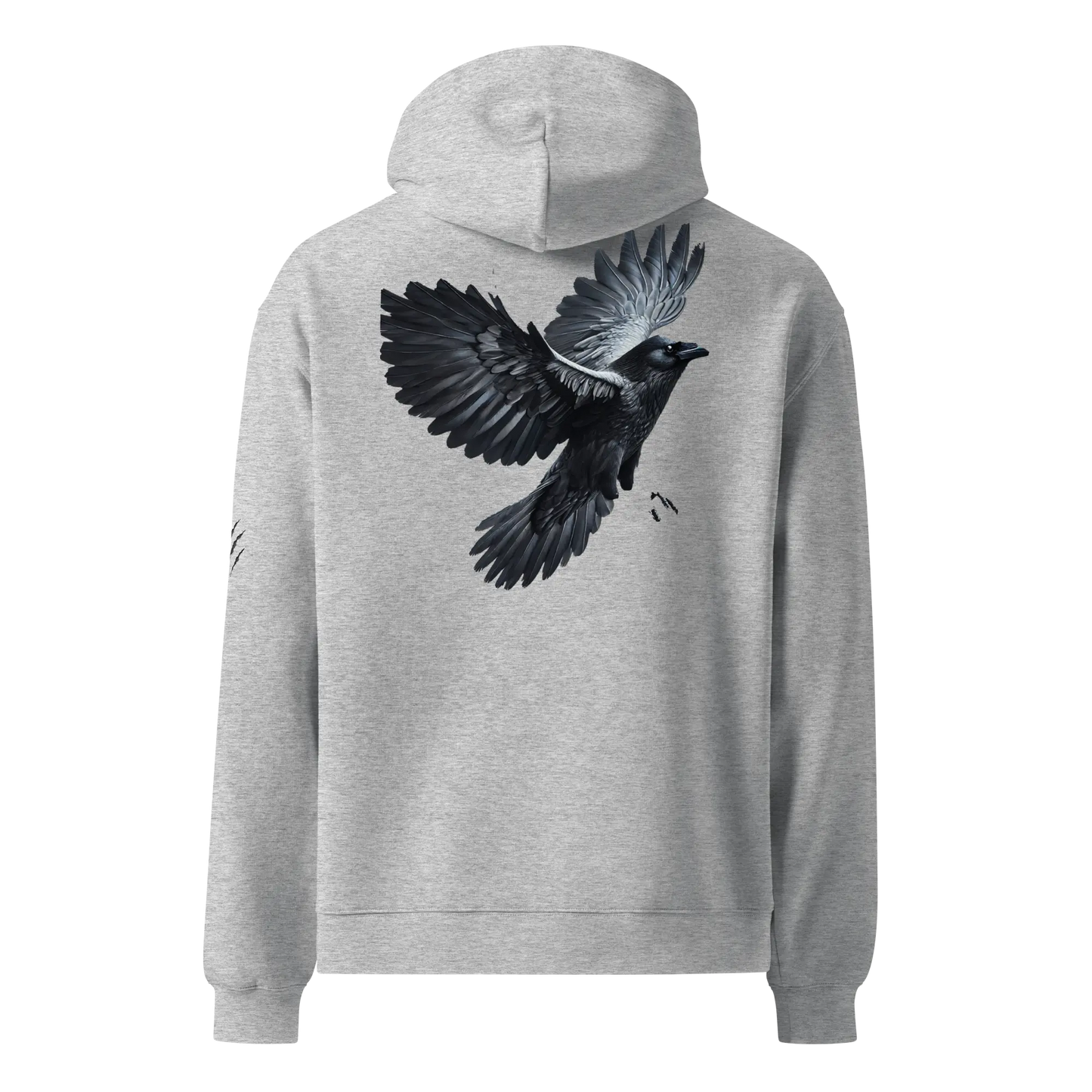 Crow and Hat Oversized Rear Crow Hoodie (Unisex) Westminster Vault