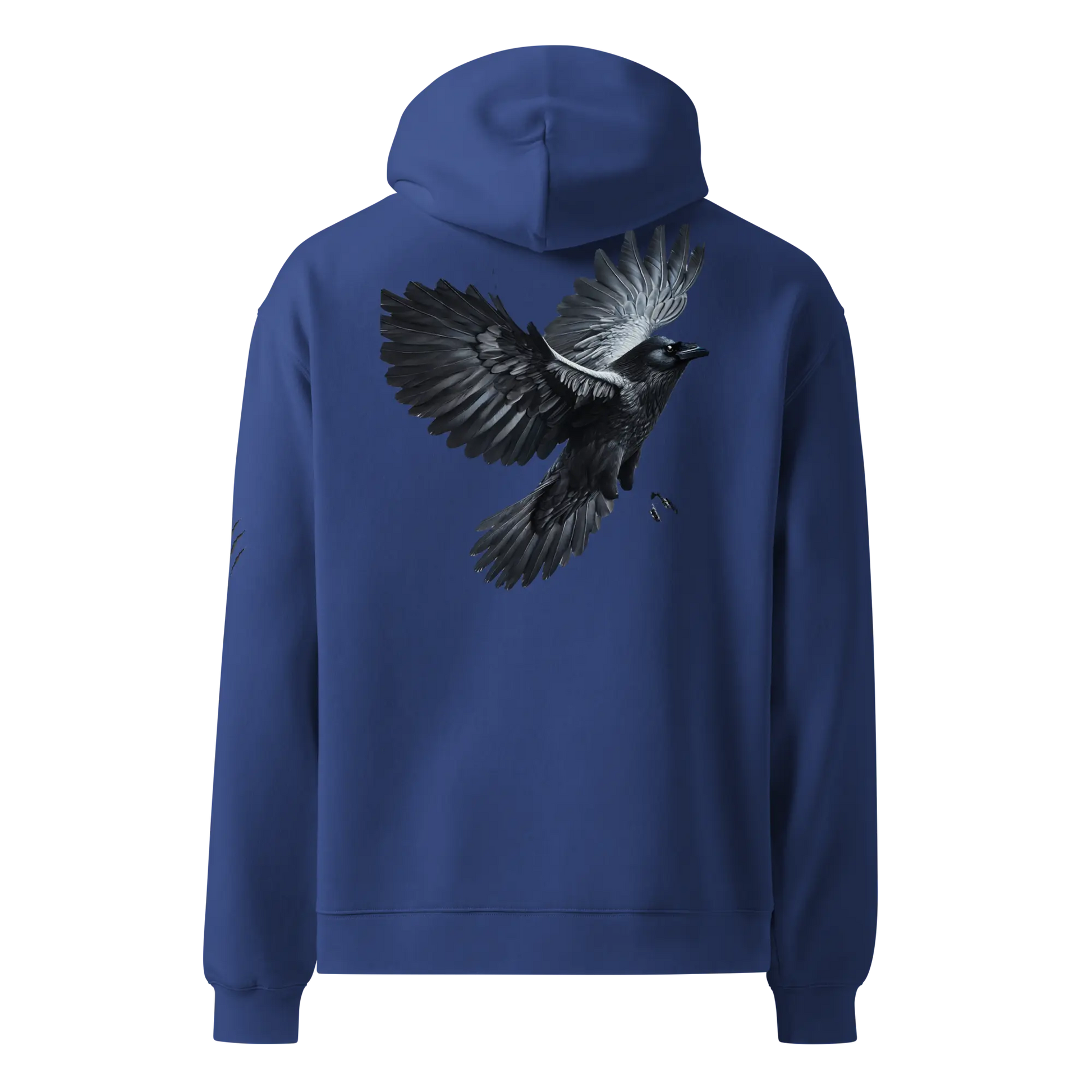 Crow and Hat Oversized Rear Crow Hoodie (Unisex) Westminster Vault